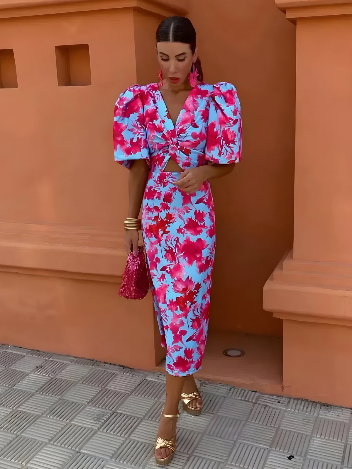 Robe Midi Agnes™ Chic à Look Coloré