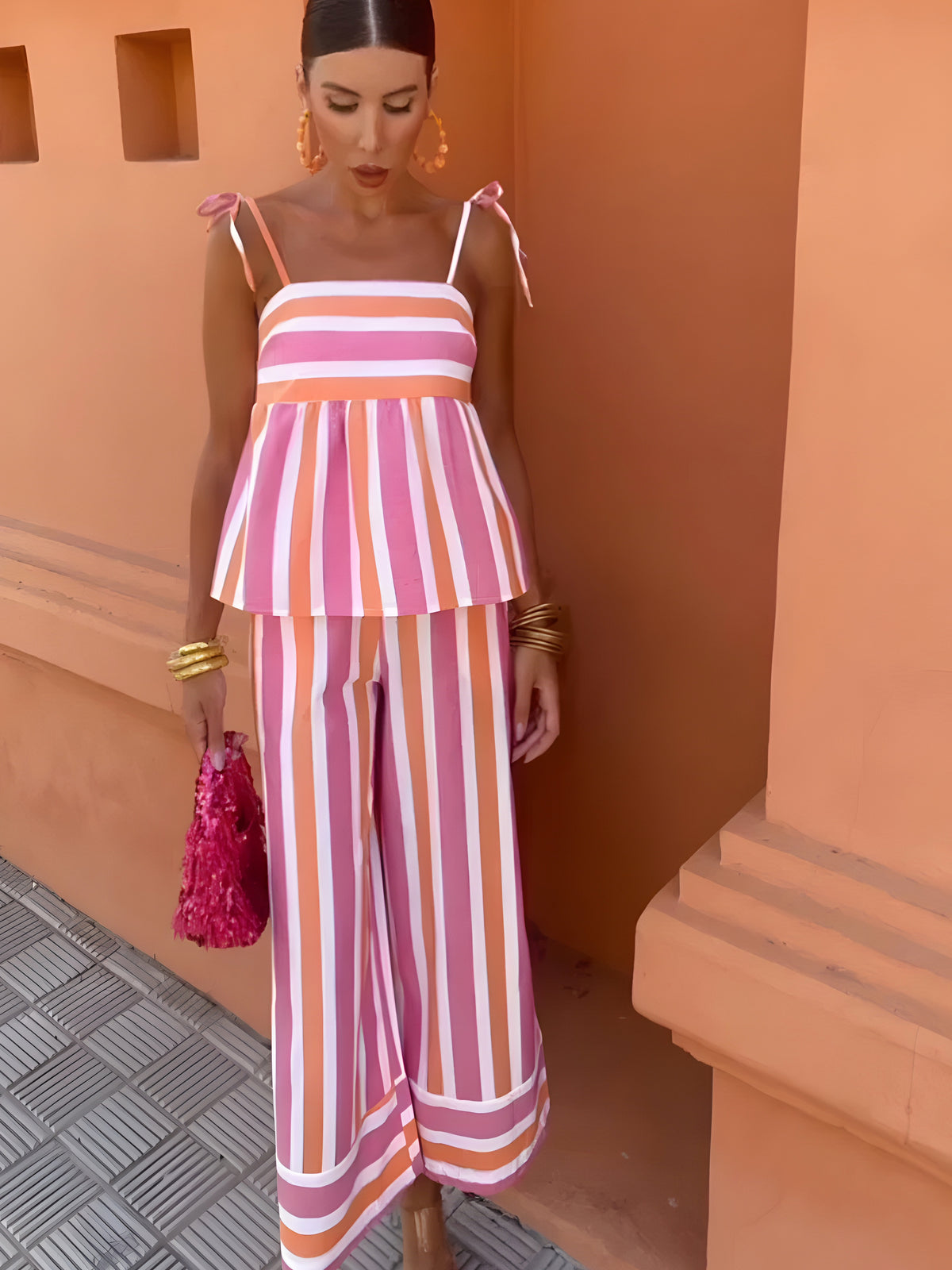 Ensemble Estival Karla™ Pantalon Élégant à Imprimé