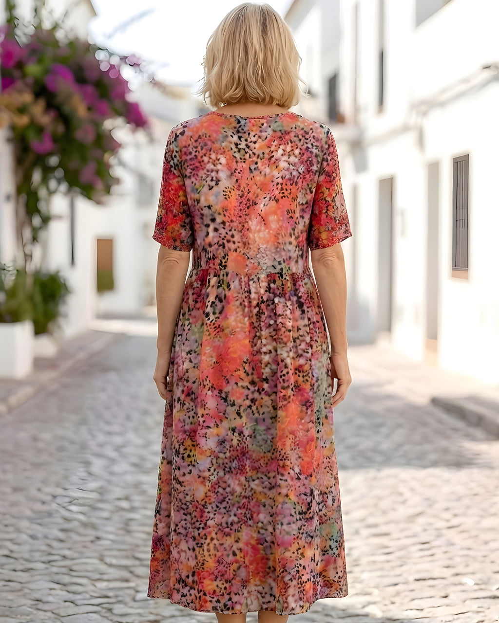 Robe élégante fluide confortable – Camille