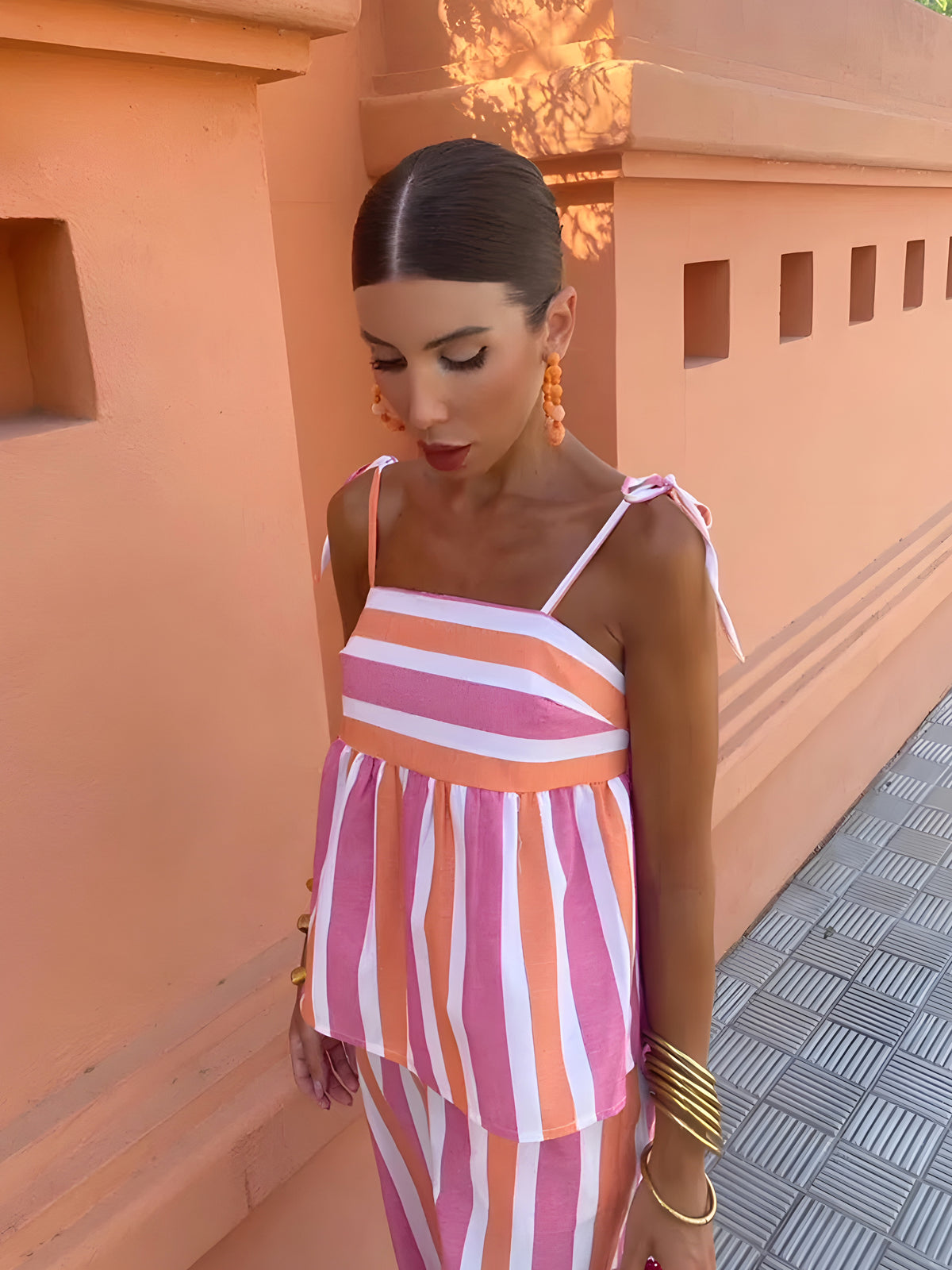 Ensemble Estival Karla™ Pantalon Élégant à Imprimé