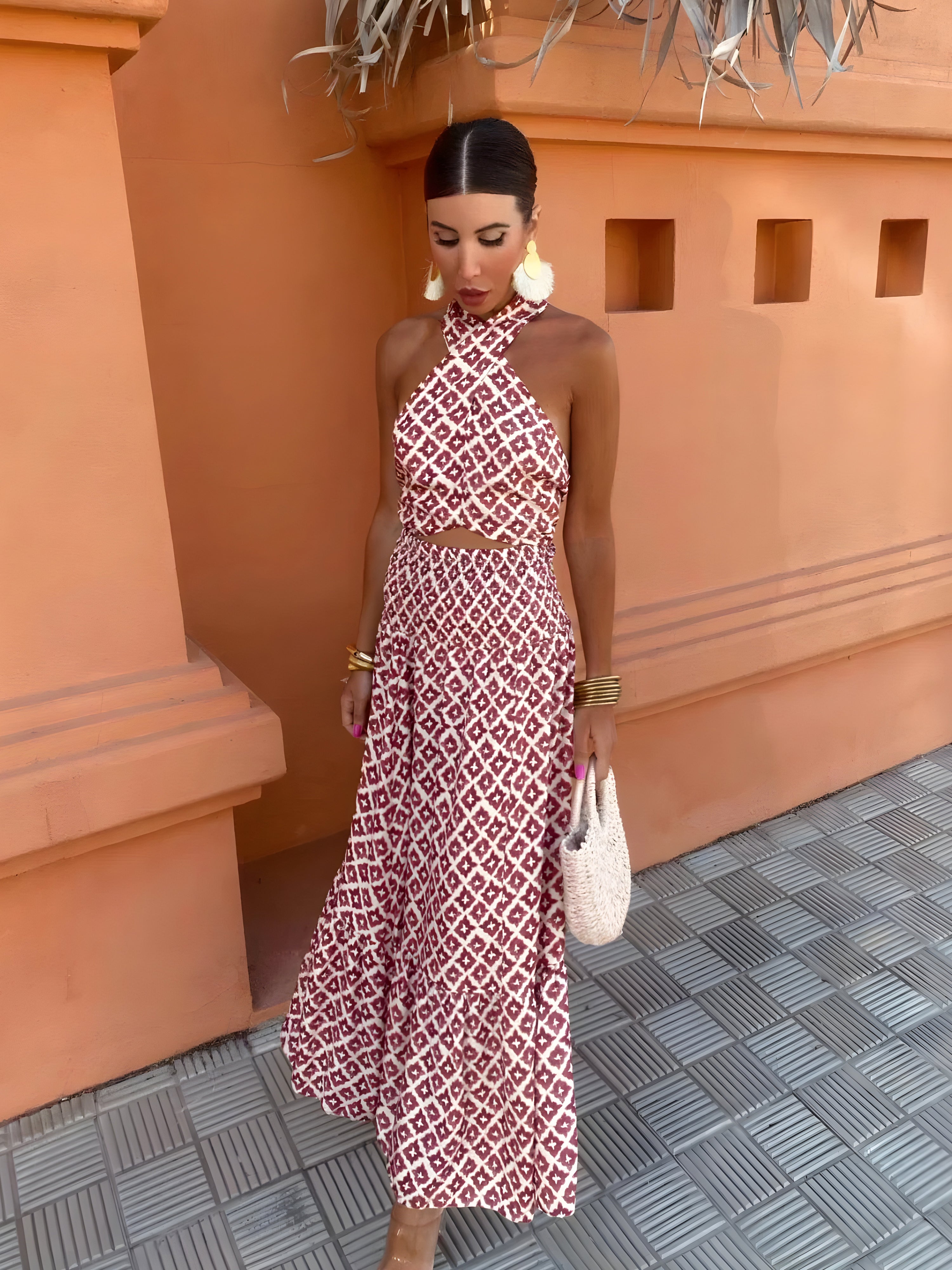 Robe Midi Alma™ Off-Shoulder à Plis Élégants