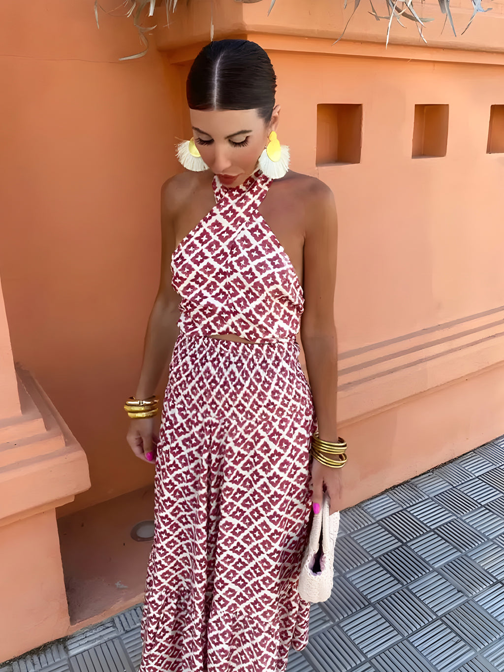 Robe Midi Alma™ Off-Shoulder à Plis Élégants
