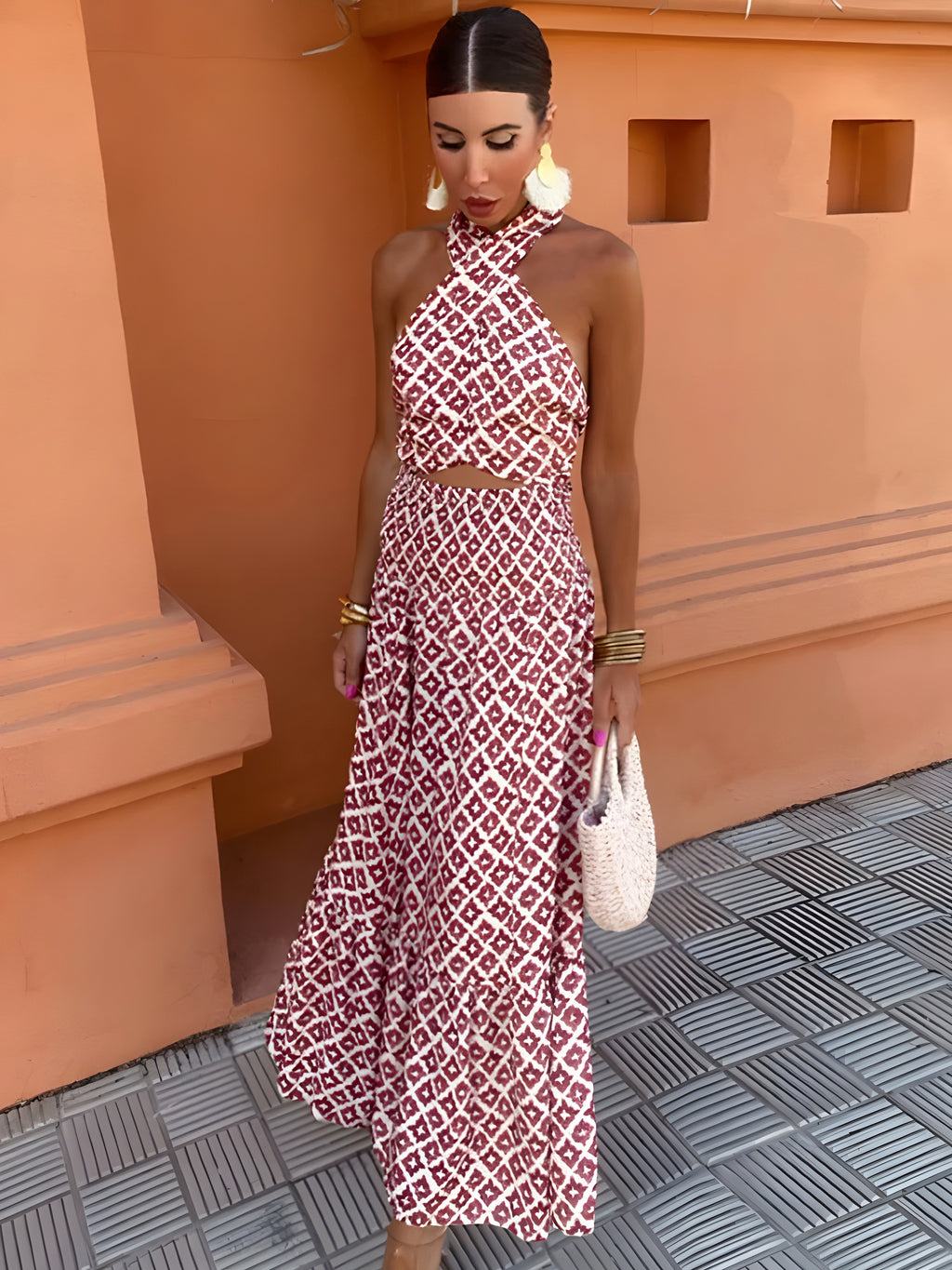 Robe Midi Alma™ Off-Shoulder à Plis Élégants