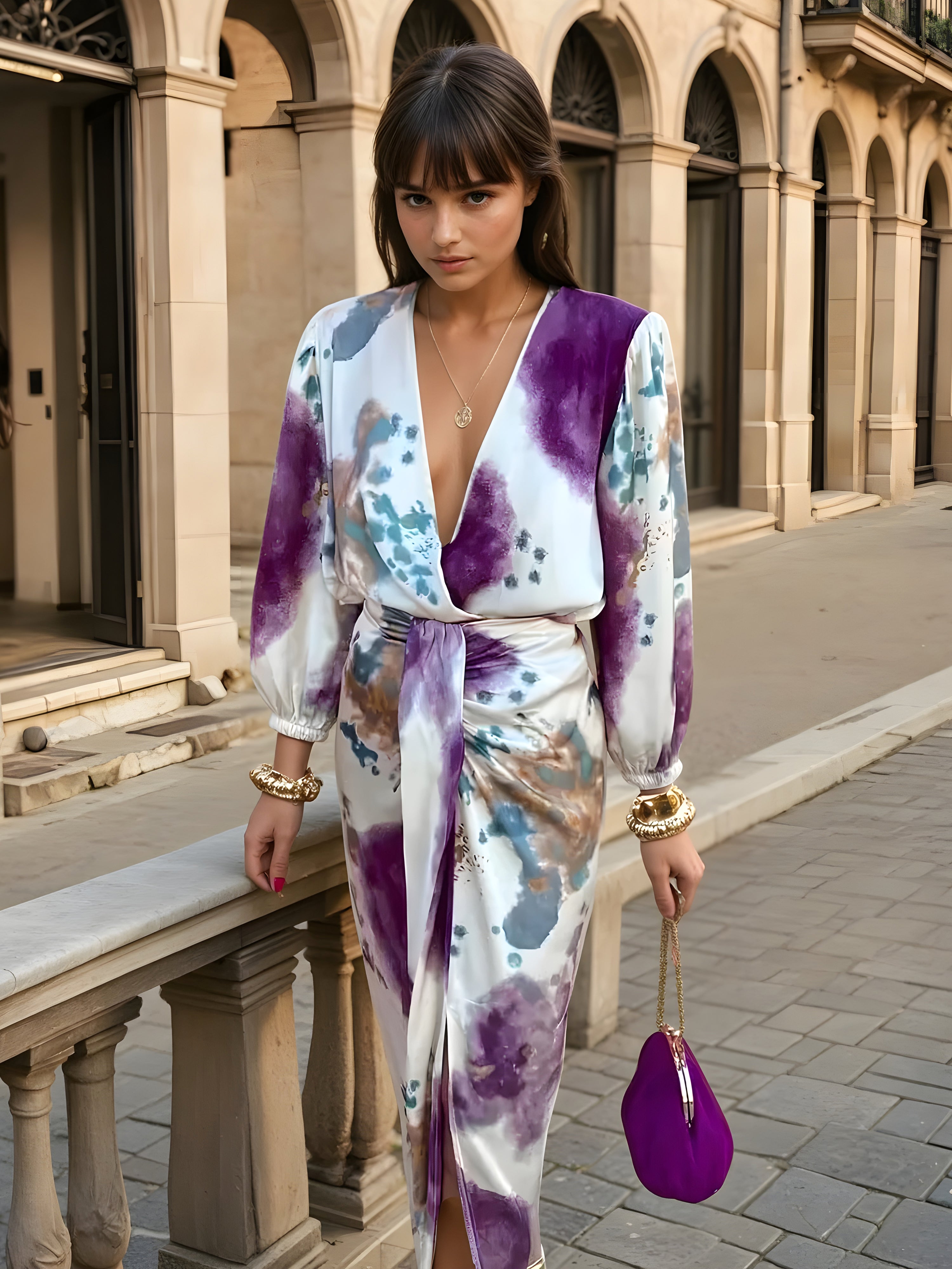 Ensemble Deux-Pièces Clara™ à Imprimé Élégant