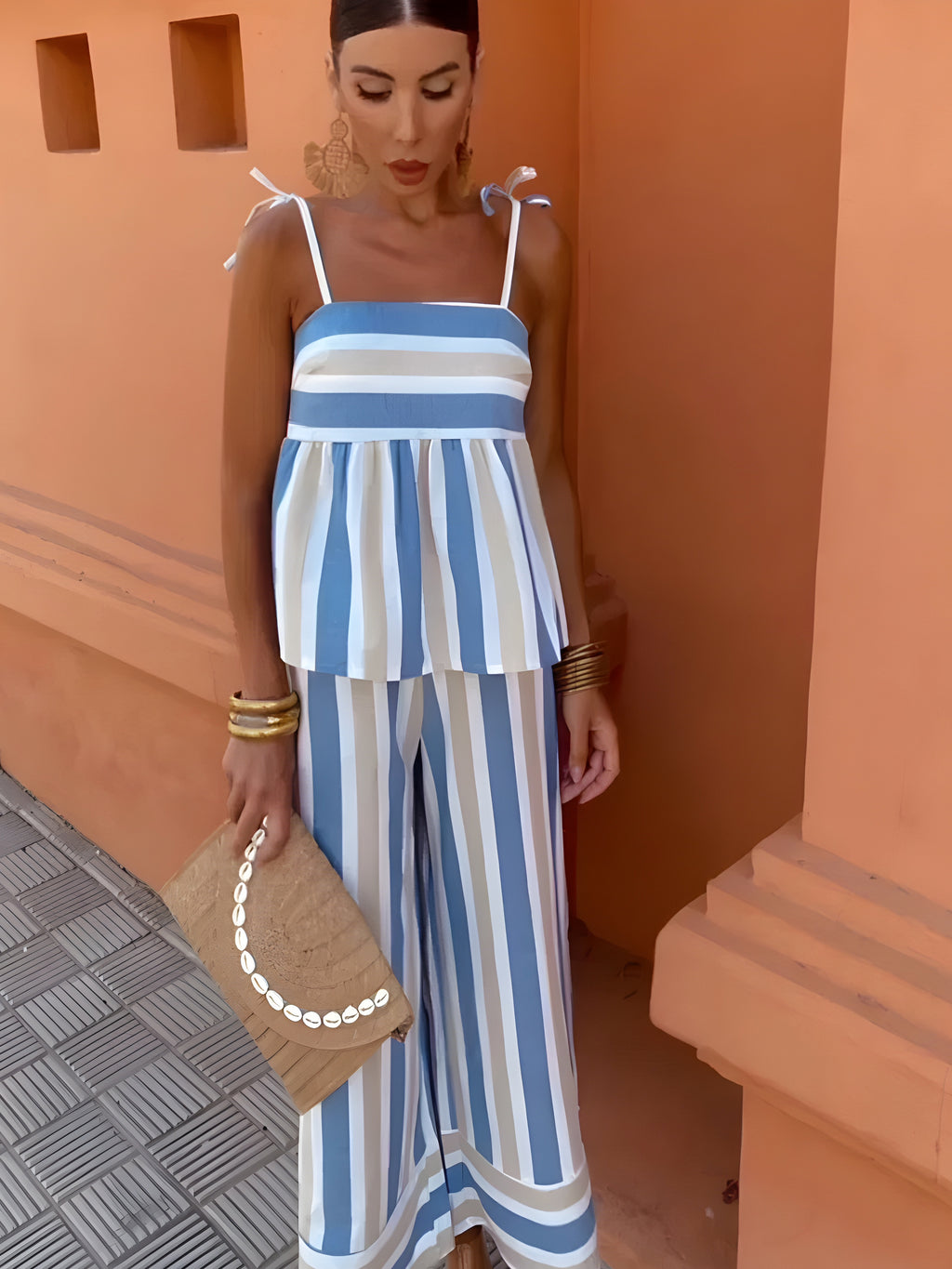 Ensemble Estival Karla™ Pantalon Élégant à Imprimé