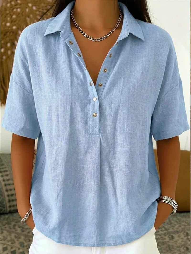 Blouse Steina™ à Col et Boutons