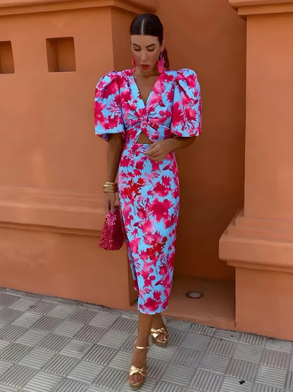 Robe Midi Agnes™ Chic à Look Coloré