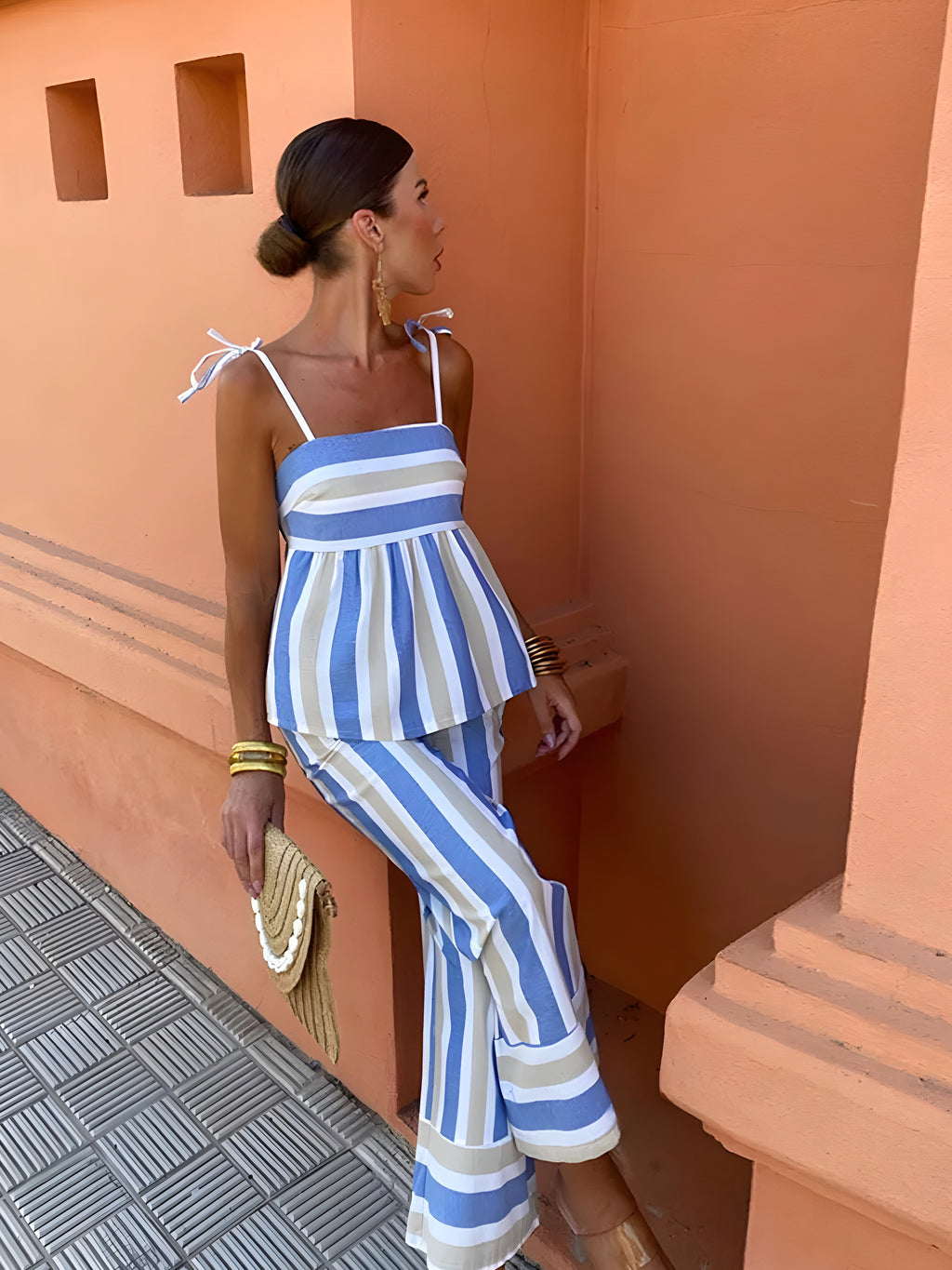 Ensemble Estival Karla™ Pantalon Élégant à Imprimé