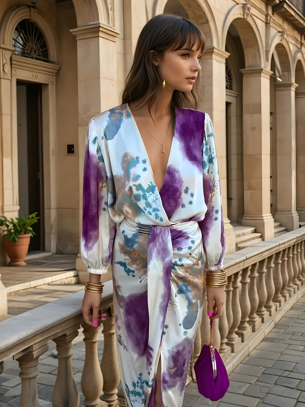 Ensemble Deux-Pièces Clara™ à Imprimé Élégant