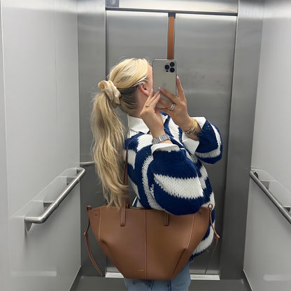 Pull Rayé Einara™ Bleu Marine