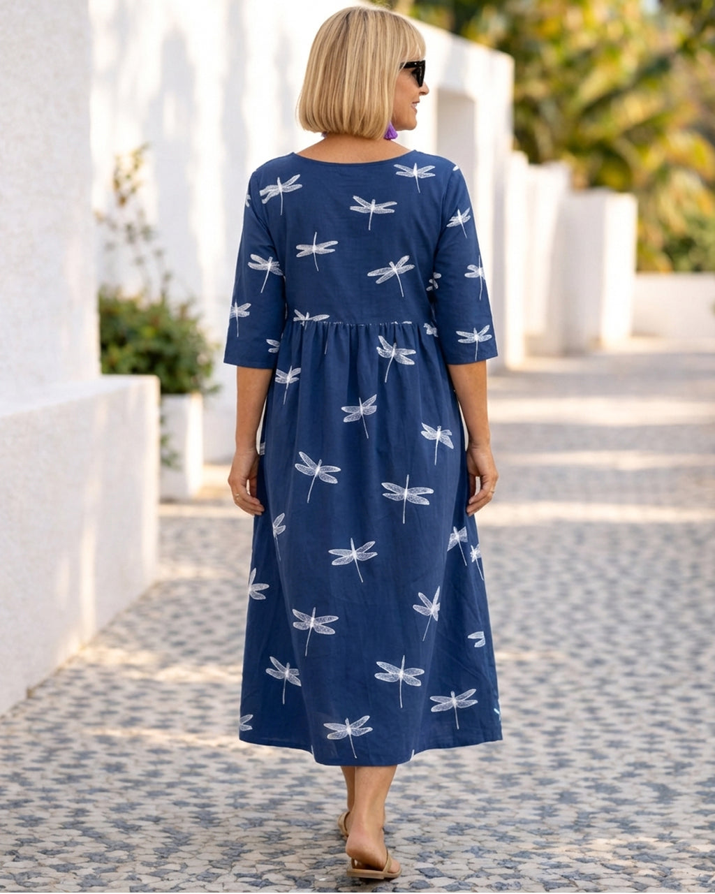 Robe fluide florale confortable – Éloïse