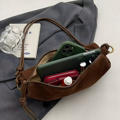 Sac à Épaule Alma™ Suédé Brun
