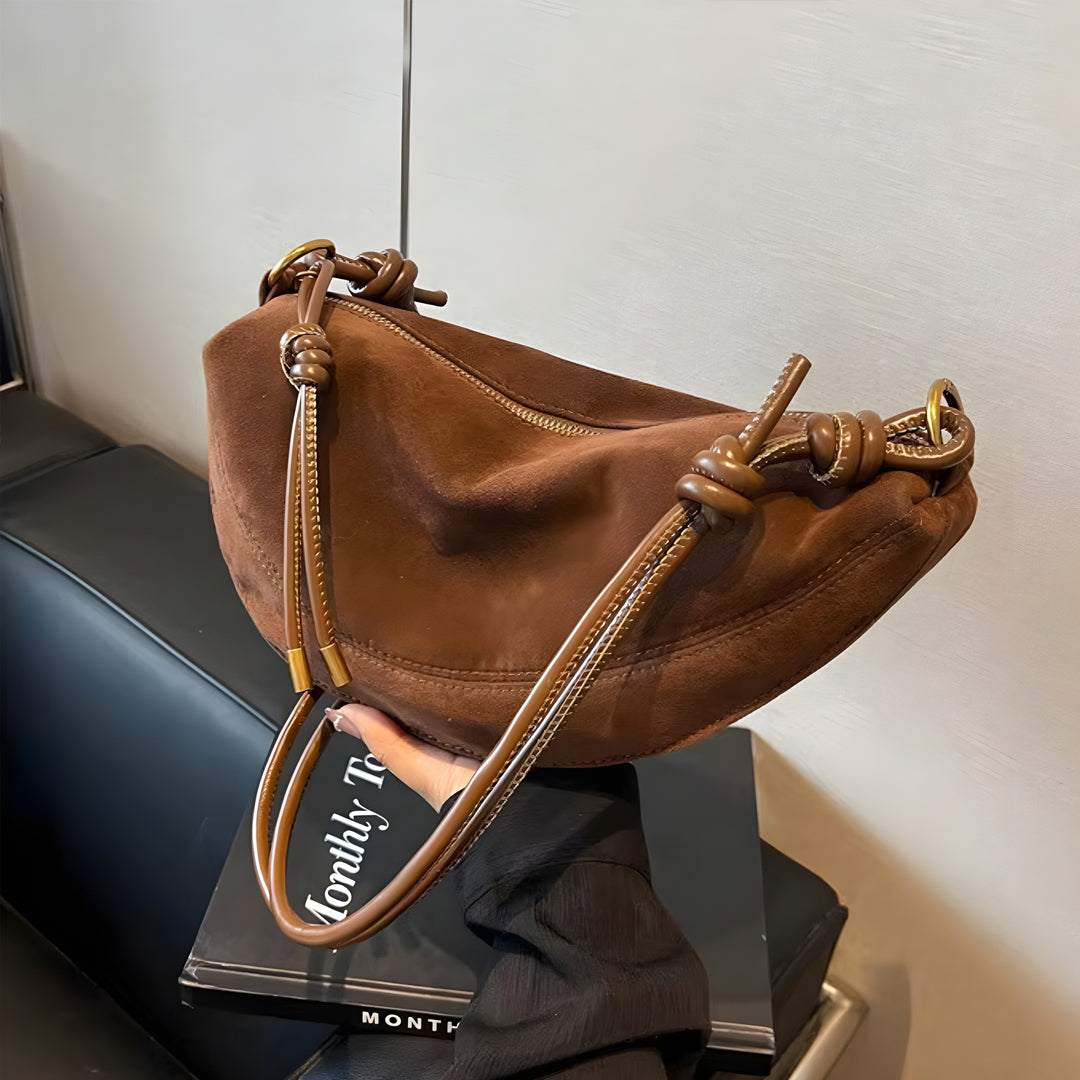 Sac à Épaule Alma™ Suédé Brun