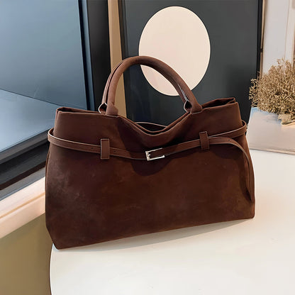 Agnes™ | Suede Taske Brun