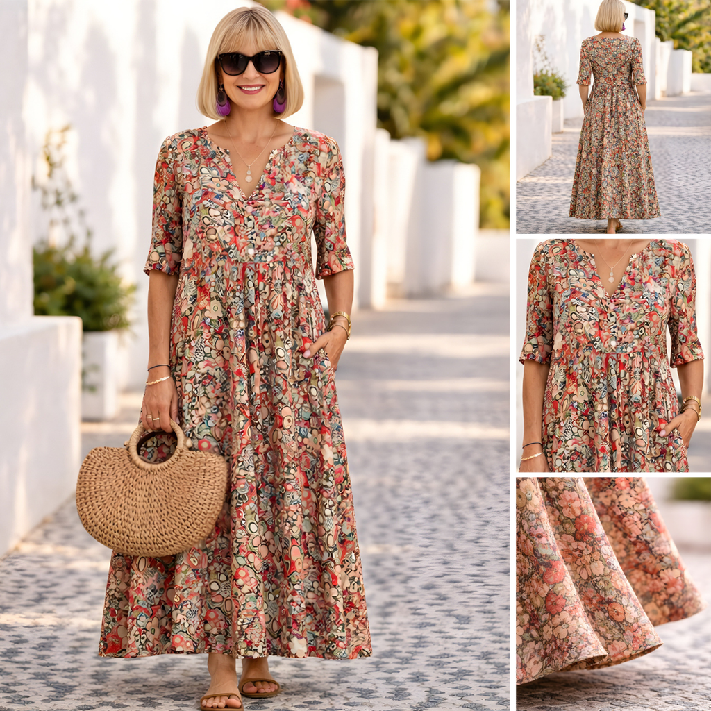 Robe élégante fluide confortable – Clarisse