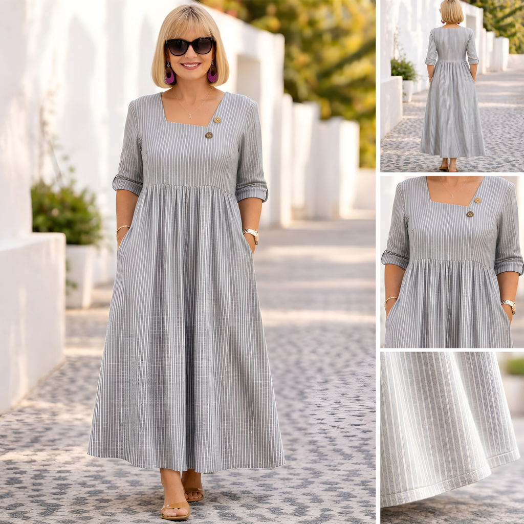 Robe rayée élégante confortable – Amélie