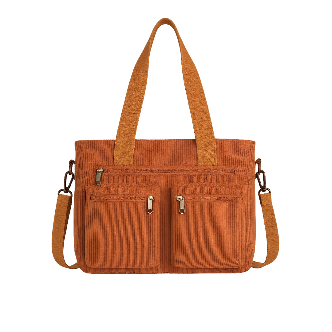 Sac à Épaule Astera™ Double Zip Brun