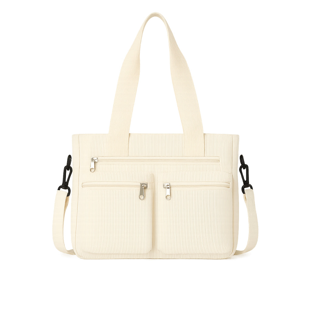 Sac à Épaule Astera™ Double Zip Blanc