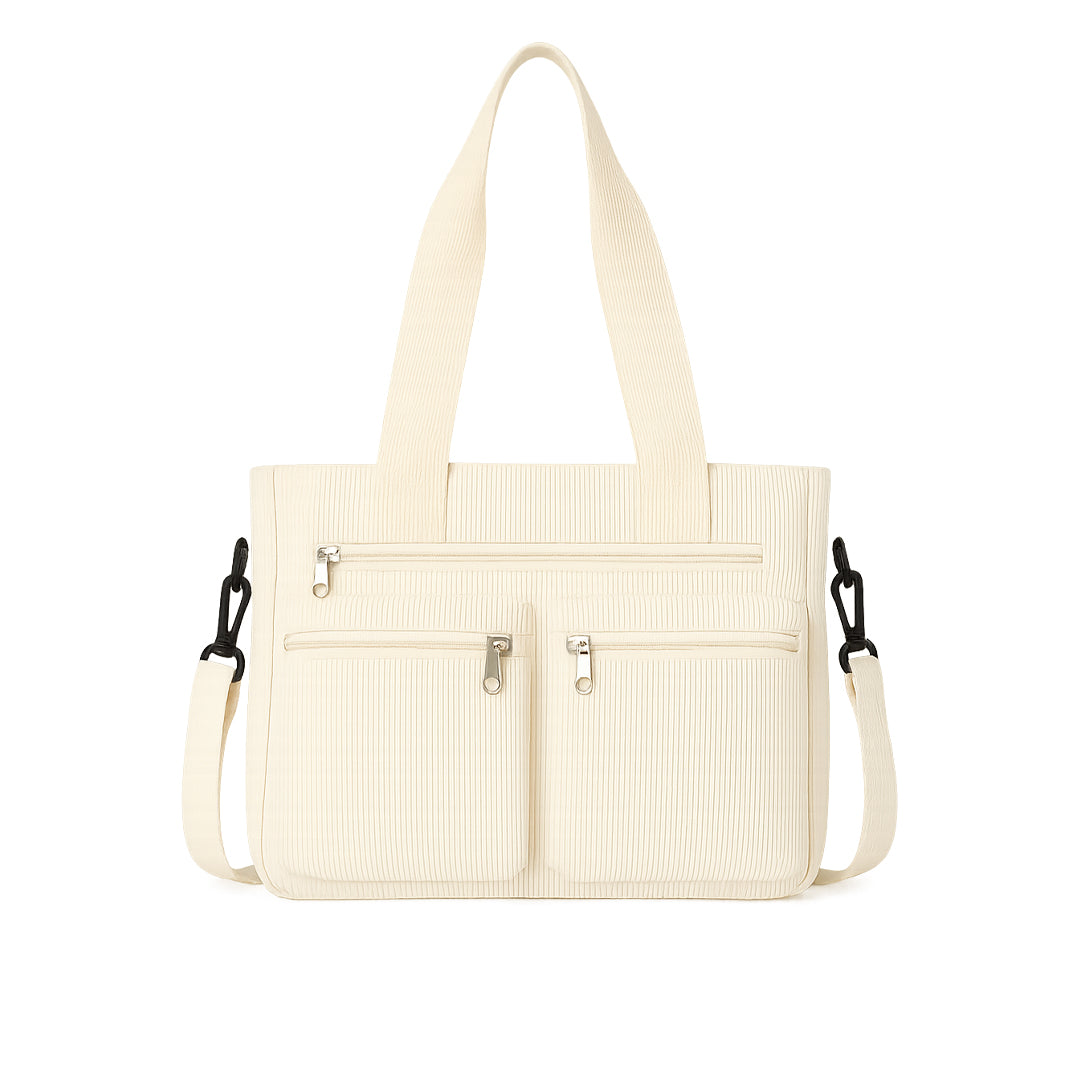 Sac à Épaule Astera™ Double Zip Blanc
