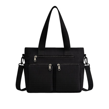 Sac à Épaule Astera™ Double Zip Noir