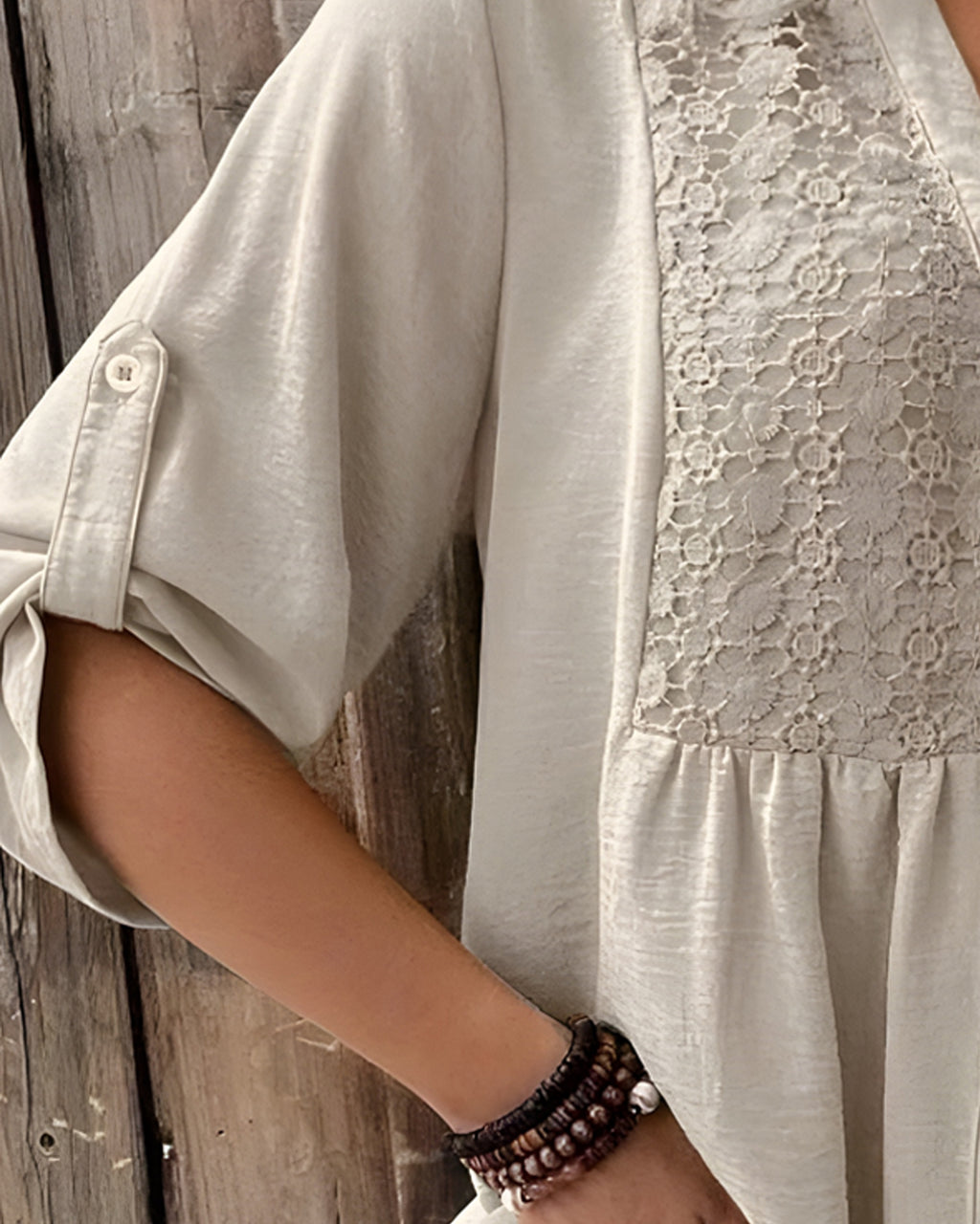 Blouse Abela™ à Col V et Boutons