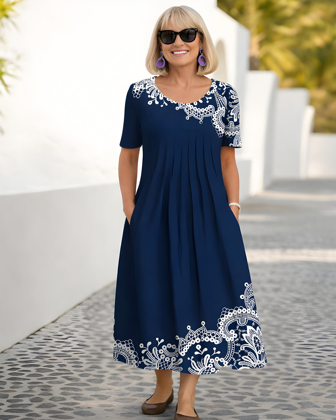 Robe élégante fluide confortable – Juline