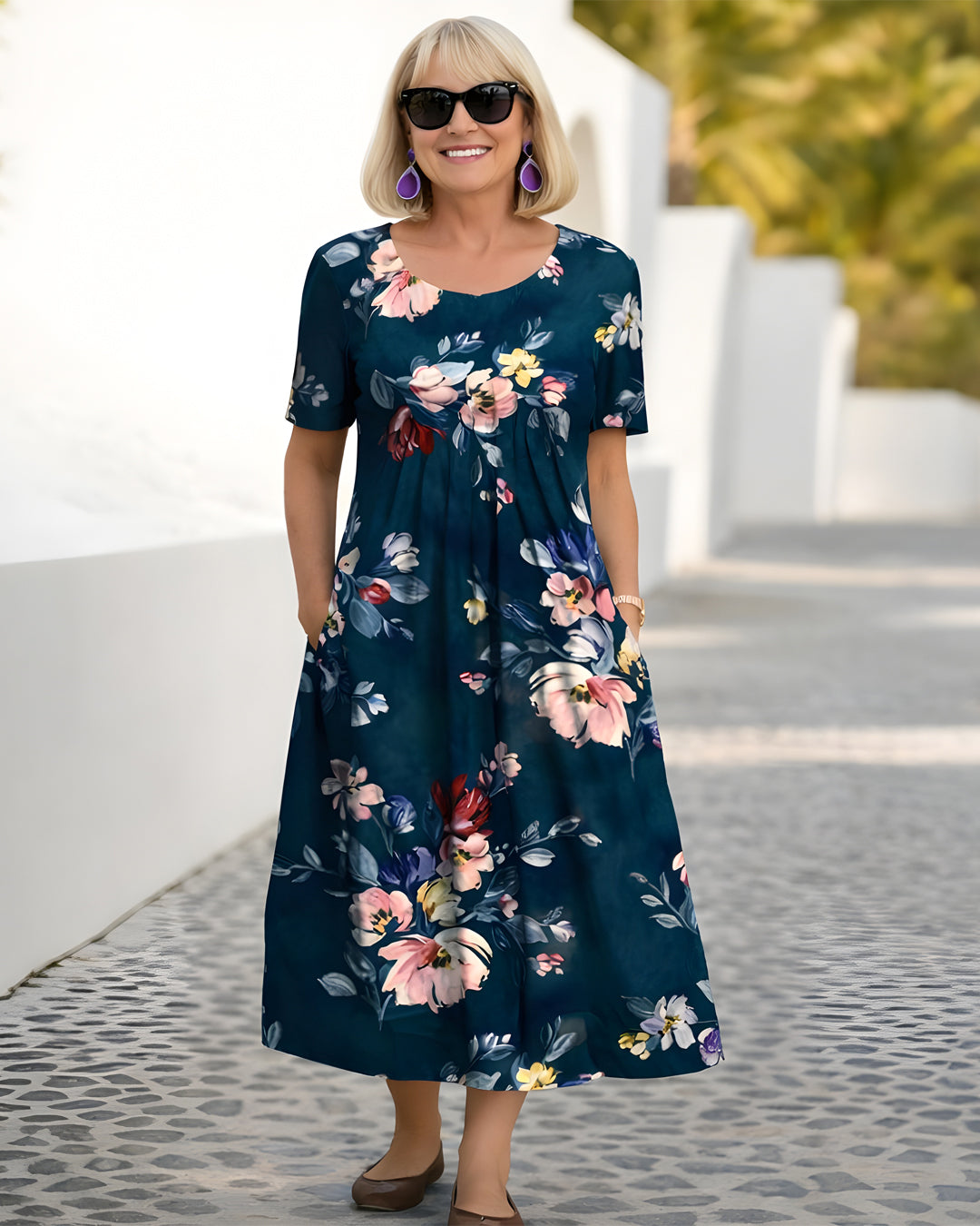 Robe élégante fluide confortable – Juline