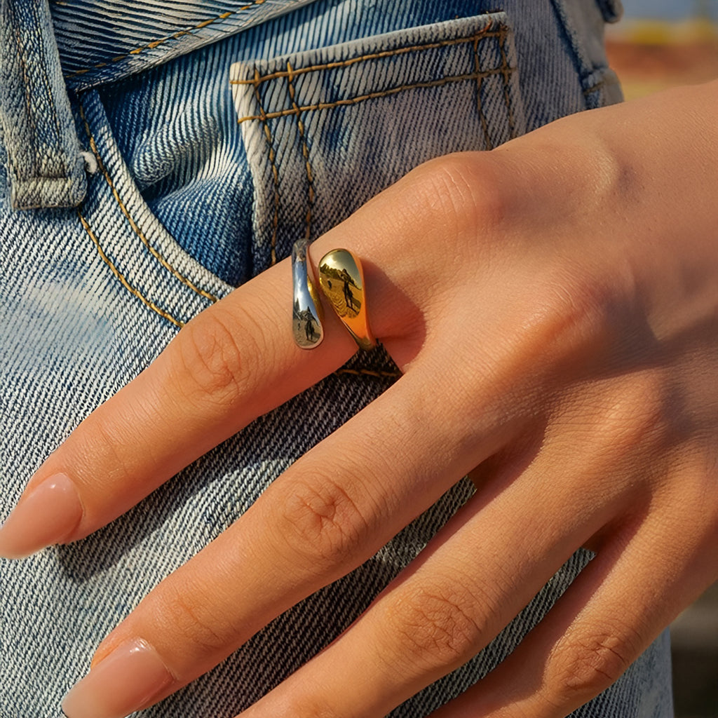 Bague Disa Goutte Or-Argent