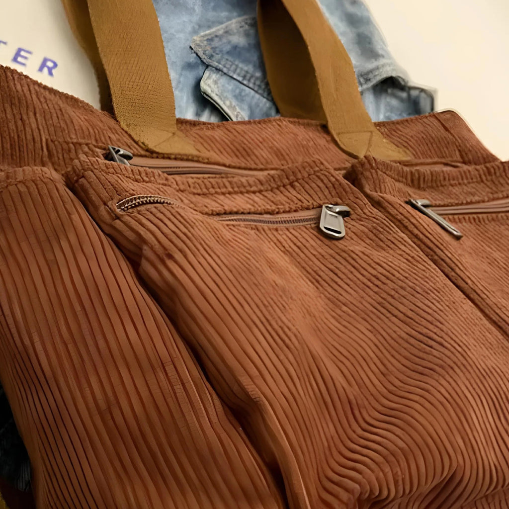 Sac à Épaule Astera™ Double Zip Brun