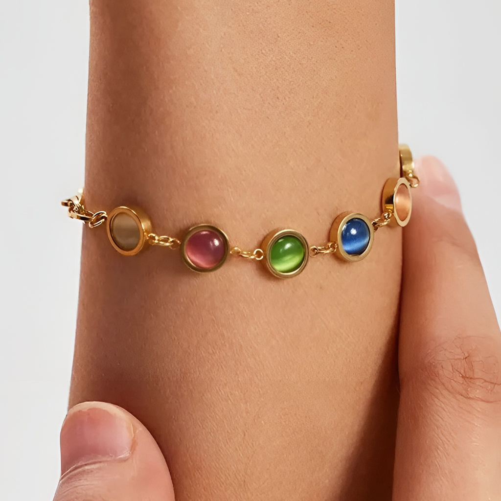 Bracelet Maisie avec Pierres – Élégance Colorée
