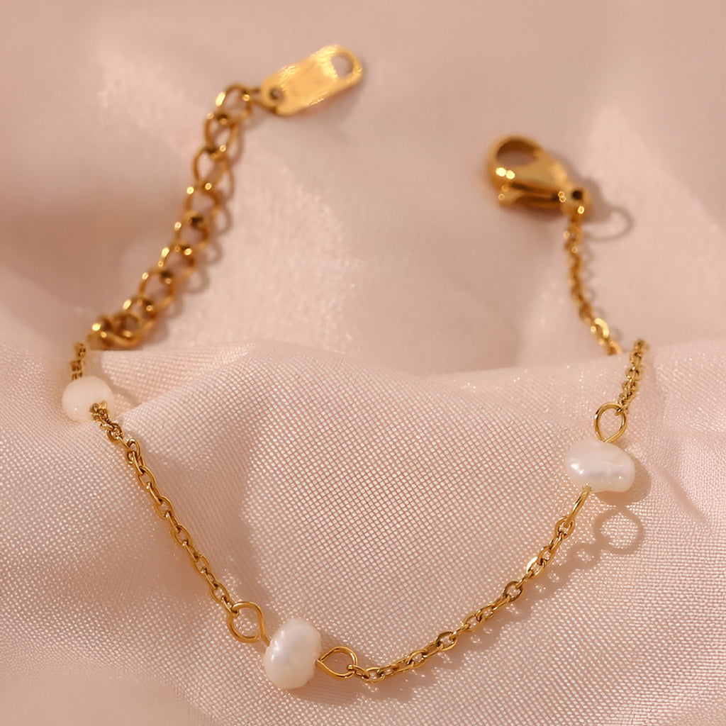 Bracelet Solveig Perles d’Eau Douce Or