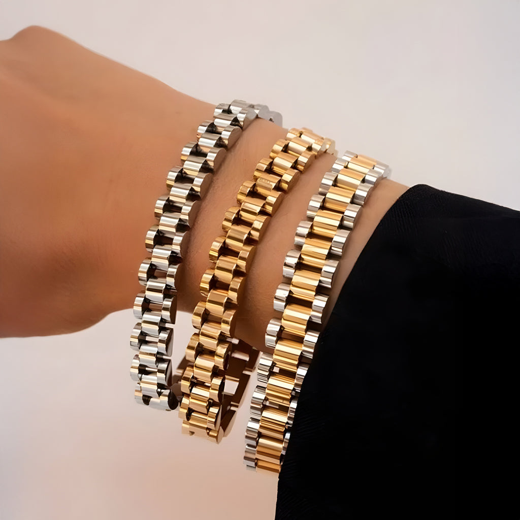 Bracelet Marit Large Or & Argent
