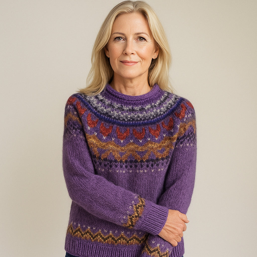 Pull Valhildur™ à Col Vintage Violet