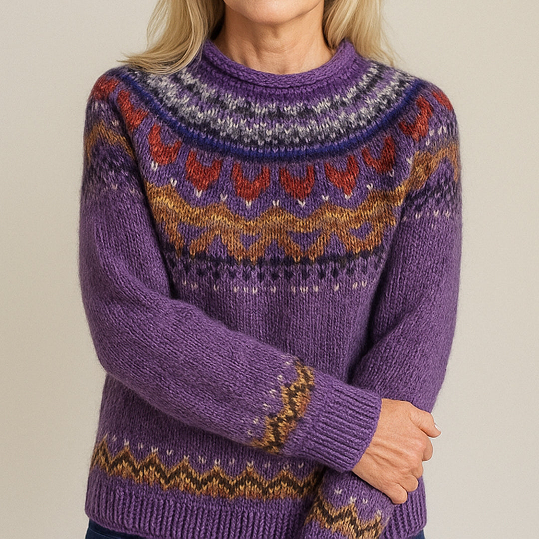 Pull Valhildur™ à Col Vintage Violet