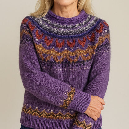 Pull Valhildur™ à Col Vintage Violet