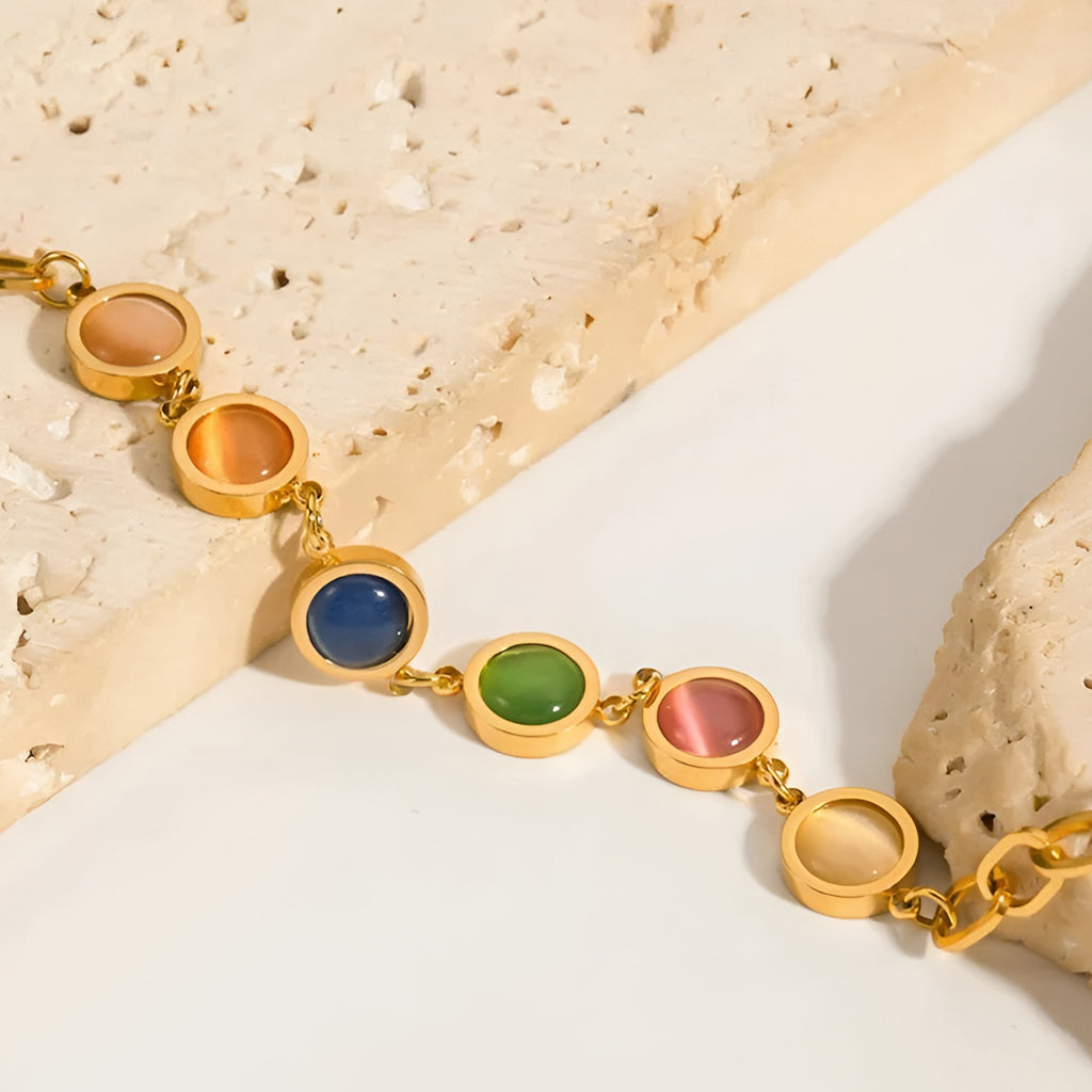 Bracelet Maisie avec Pierres – Élégance Colorée