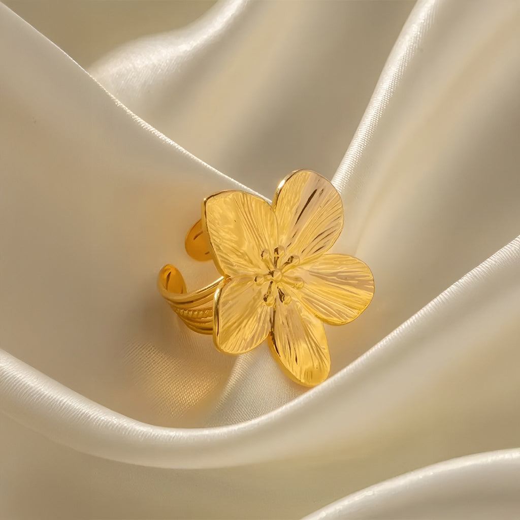 Bague Statement Rane Fleur Or