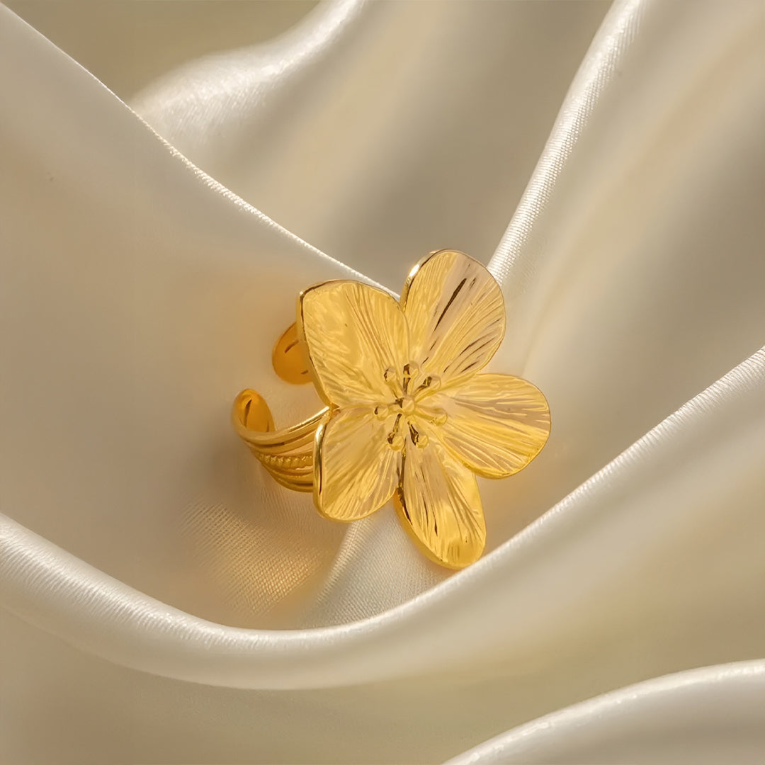 Bague Statement Rane Fleur Or