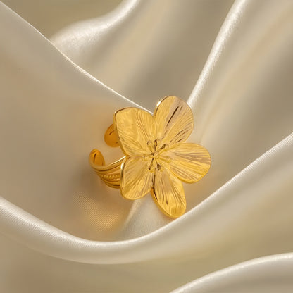 Bague Statement Rane Fleur Or