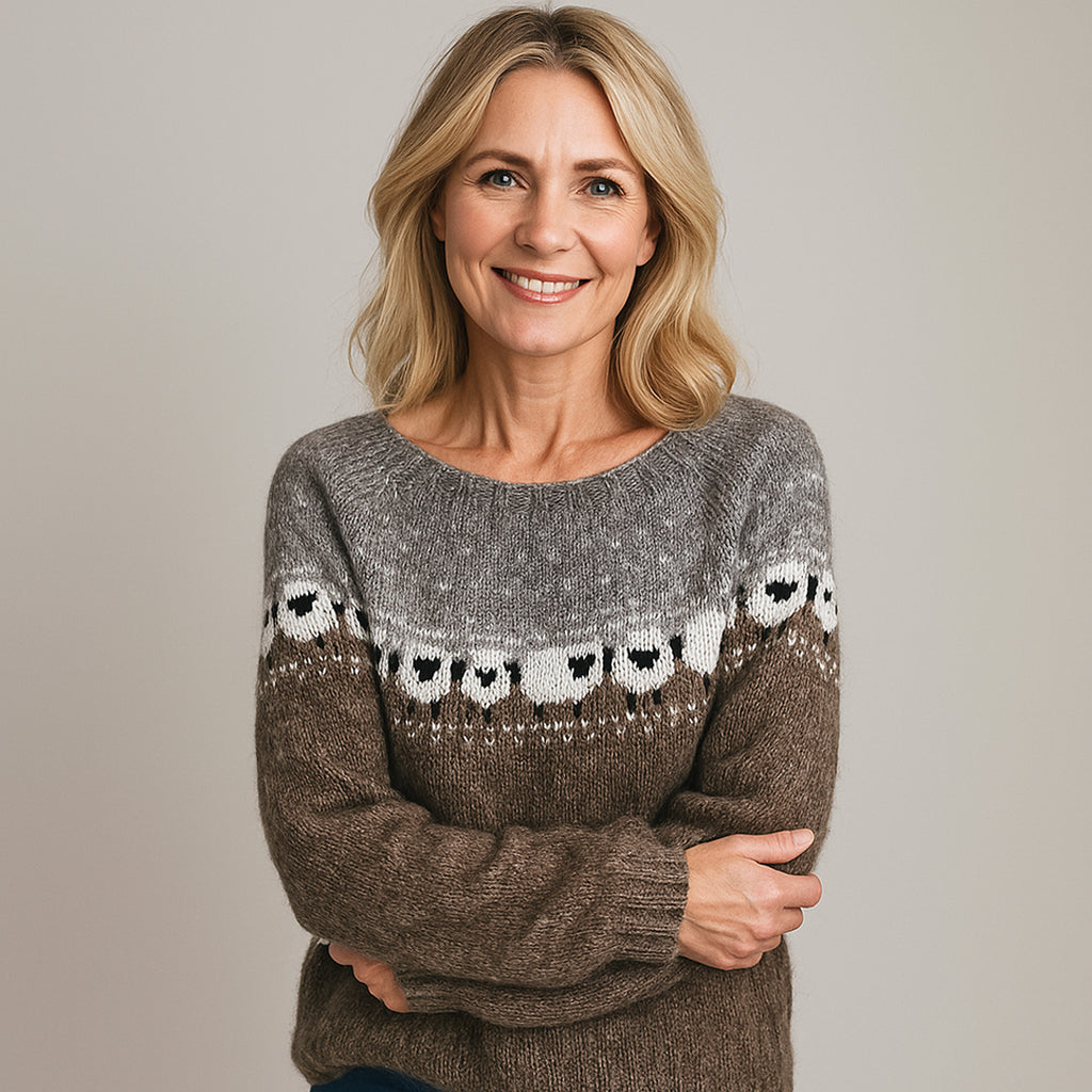 Pull Valentína™ à Col Vintage Brun