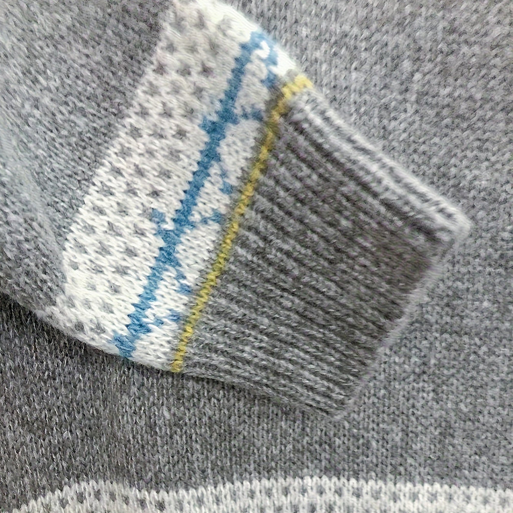 Pull Vagnbjörg™ à Col Vintage Gris