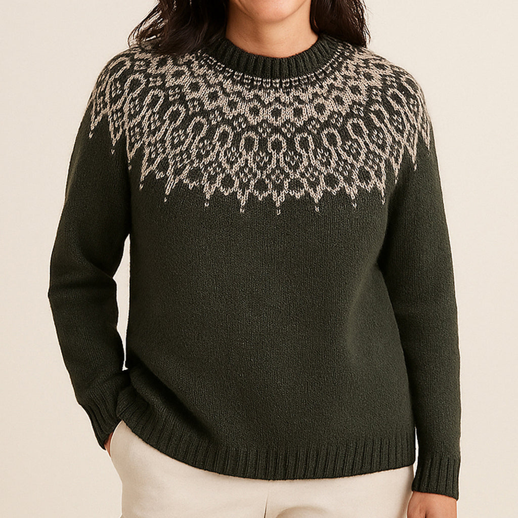 Pull Vaka™ à Col Vintage Vert