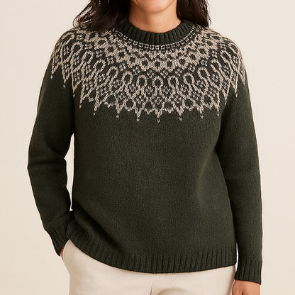 Pull Vaka™ à Col Vintage Vert