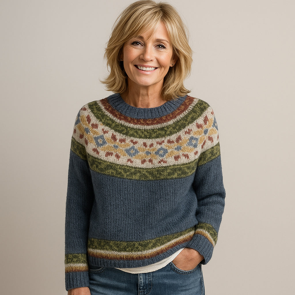Pull Véný™ à Col Vintage Gris Foncé