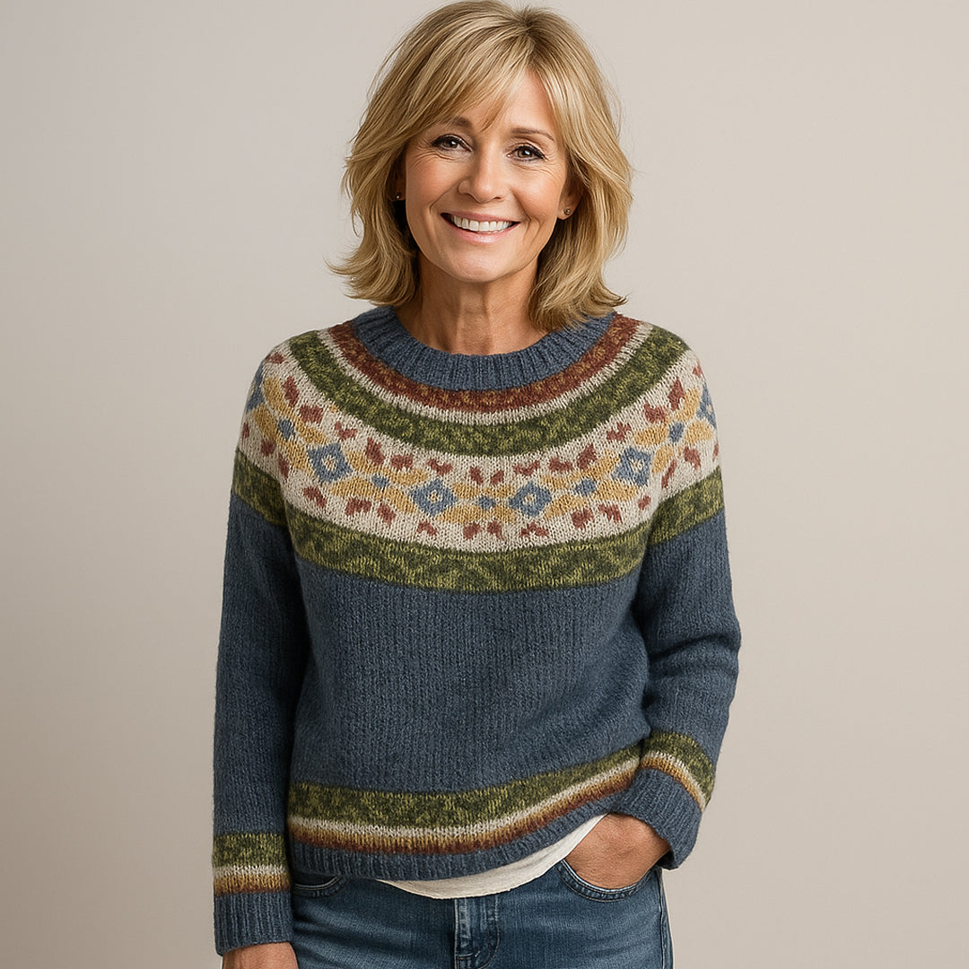 Pull Véný™ à Col Vintage Gris Foncé