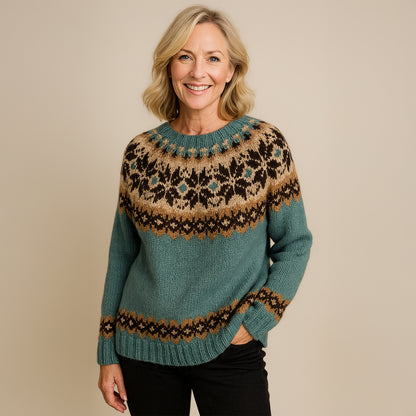 Pull Valborg™ à Col Vintage Turquoise