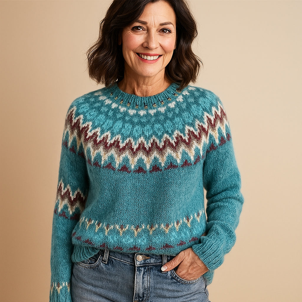 Pull Victoría™ à Col Vintage Turquoise