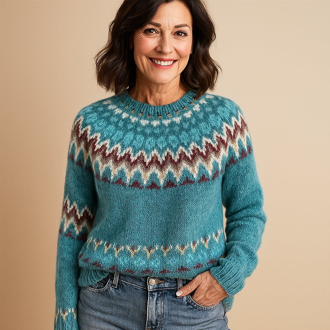 Pull Victoría™ à Col Vintage Turquoise