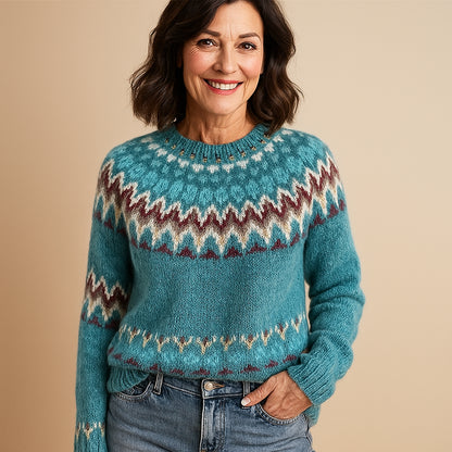 Pull Victoría™ à Col Vintage Turquoise
