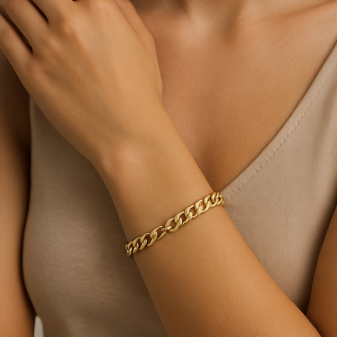 Bracelet Cubain Estate en Or
